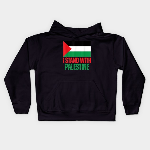 I Stand With Palestine Kids Hoodie by Dalindokadaoua